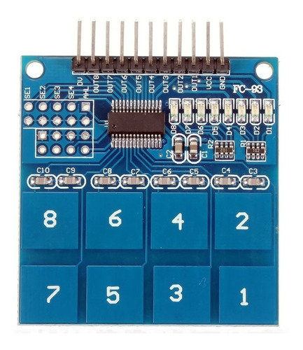 Mgsystem Sensor Touch Tactil Capacitivo Arduino Ttp226 8tcls