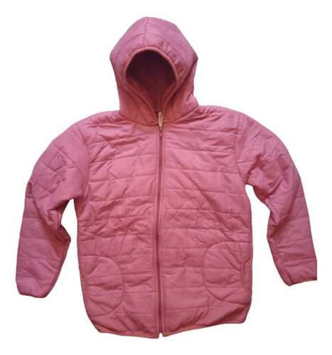 Chaqueta Impermeable Con Tela Peluche Rosada