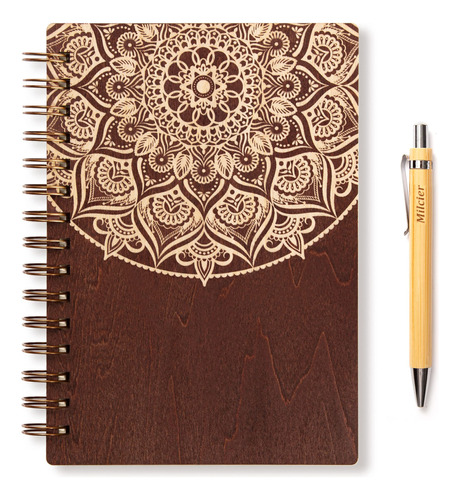 Mandala Gifts For Women, Cuaderno En Espiral De Madera ...