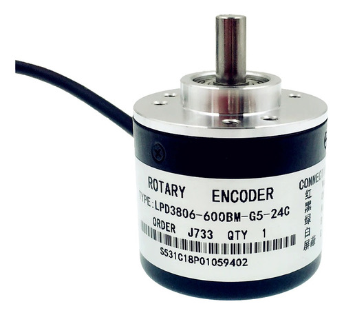 16 Encoder Incremental Rotativo 600 Pulsos, Eixo 6mm 5-24v