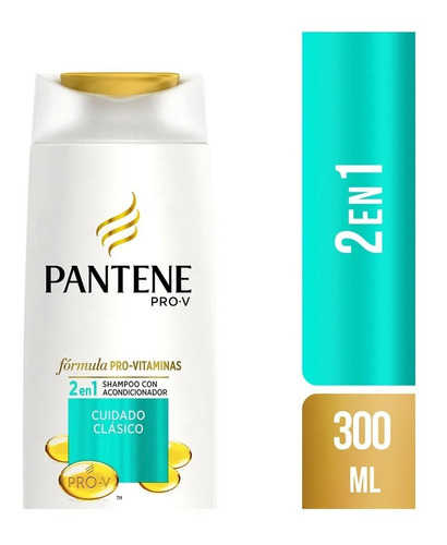 Shampoo Pantene Cuidado Clasico 2 En 1 300ml
