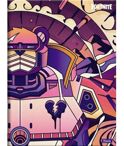 Kit 4 Cuadernos Fortnite Brochurón 96 Fls + Dibujo Fortnite