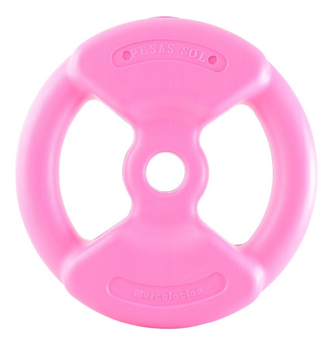 Discos Pesas Sol Recubiertos 2,5 Kg Gym Sport Maniac Fitness Color Rosa