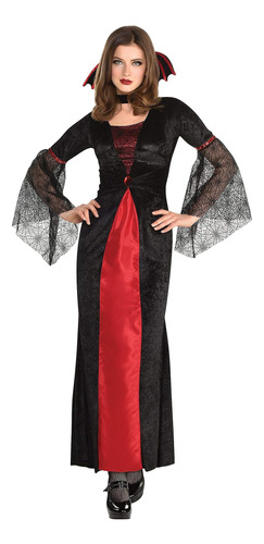 Disfraz De Vampiro Negro Y Rojo De Amscan | Talla Mediana |