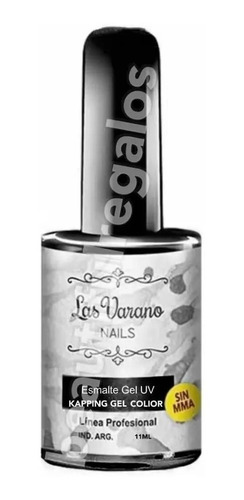 Esmalte Kapping Gel Uv Base Niveladora Negro Las Varano 11ml