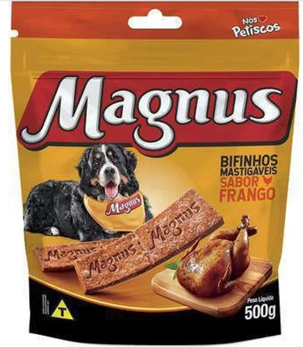 Kit C/ 2 Bifinhos Magnus Mastigáveis Frango P/ Cães 500g