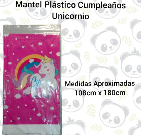 Imagen 1 de 2 de Mantel Plástico Decoración Fiesta Cumpleaños Unicornio