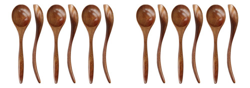 Cucharas De Madera Para Comer, 12 Cucharas De Madera Natural