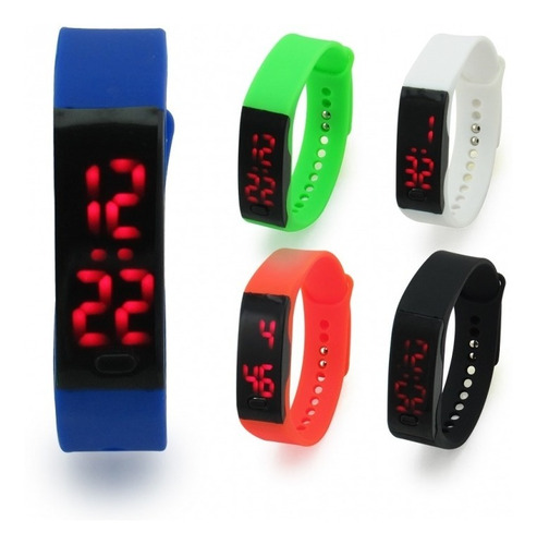 Reloj Digital Unisex Pantalla Led Deportivo Pulso Silicona