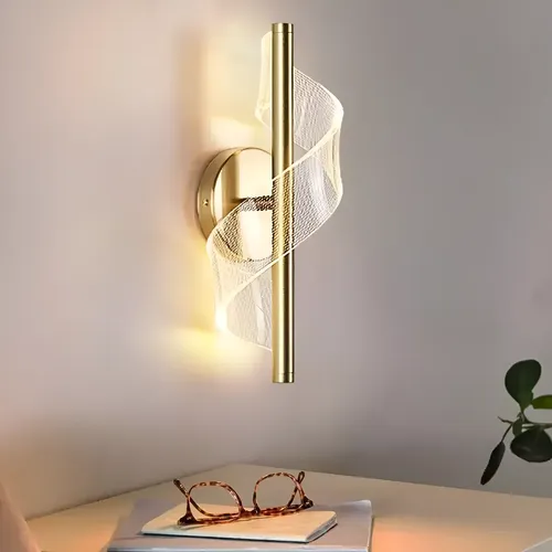 Iluminação Arandela Espiral De Led 3 Cores Moderna Arandela