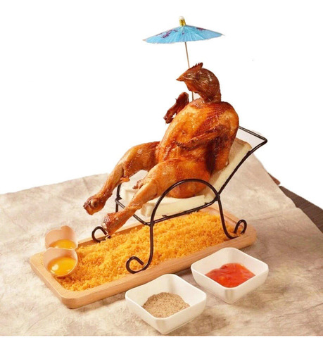Soporte Para Pollo, Estante Para Pavo, Rejilla Con Bandeja