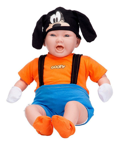 Imagem 1 de 4 de Brinquedo Boneco Pateta Recém Nascido C/ Certidão E Pijama