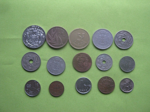 Bélgica Lote 15 Monedas  Diferentes 