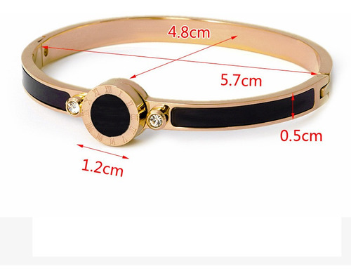 Imagen 2 de 5 de Pulsera Dama, Acero, Chapa De Oro Rosa Y Esmalte M3016