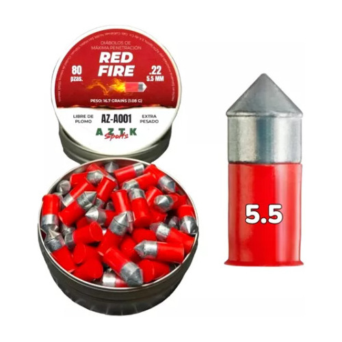 Diábolos De Acero Aztk Red Fire 5.5 80 Pzas. Penetrator