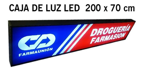 Aviso Luminoso Caja De Luz 200 X 80 Cm 