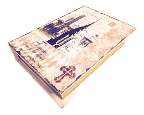 Livro Caixa De Madeira - Coleção Livros 007 - New York 32cm