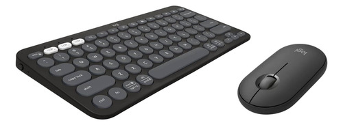 Combo Grafite Pebble Mouse 2 + Teclado S/ Fio Keys 2 K380s