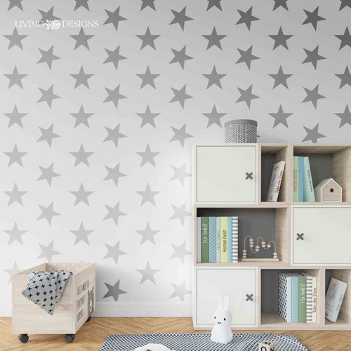 Plantilla Decorativa Living Estrella Grande Pinta Pared 