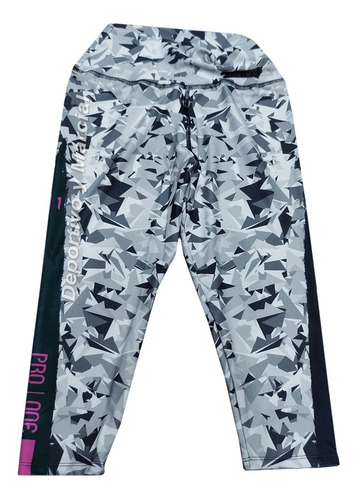 Imagen 2 de 5 de Calza Capri Sublimada Pro One Mujer Elastizada Fitness Sport