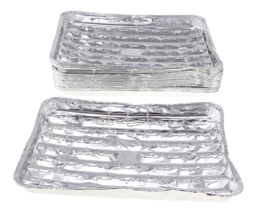 20 Piezas Papeles Desechables De Aluminio Bandeja De