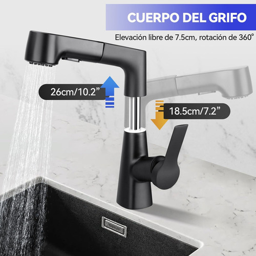 Sq Grifo Para Fregadero Cocina, 360 °giratorio Grifo De