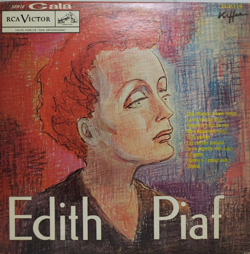 Edith Piaf  Edith Piaf Lp Canada