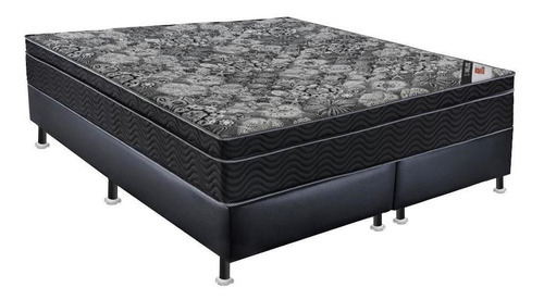Cama Box E Colchão Iso Nanolastic (158x198) - Ortobom Cor Preto