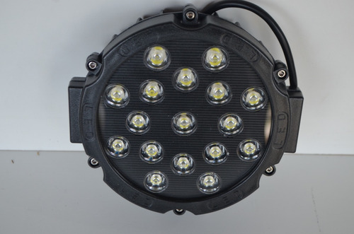 Faro Proyector 51 W Redondo 17 Led Agro Vehículo 4x4