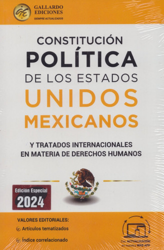 Constitución Política De México 2024 Con Tratados Intl