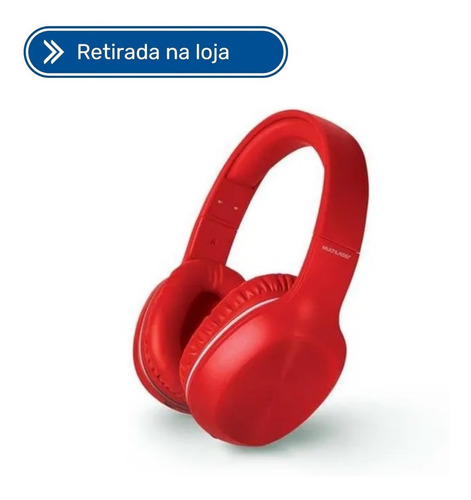 Fone De Ouvido Pop Bluetooth P2 Vermelho Multilaser Ph248