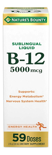 Nature Bounty Vitamina Sublingual B12 De 5000 Mcg