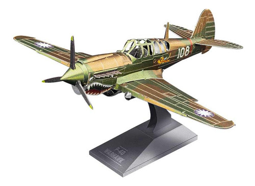 Avion P40 Warhawk Armable Puzzle 3d Metal Earth Mms213