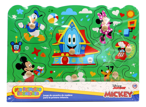 Encastre De Mickey Mouse Disney Juego Didáctico Bebes Niños