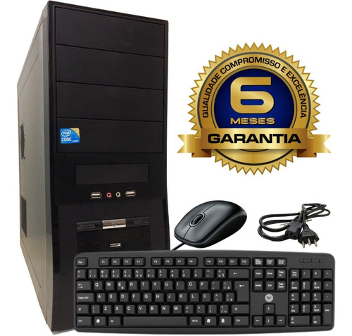 Computador Torre I3 4 Gb Hd 500gb + Teclado E Mouse + Nf-e