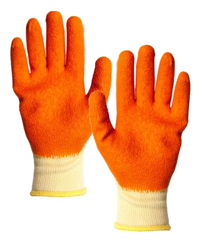Luva Segurança Tricotada C/ Látex Gg Orange Flex Kalipso