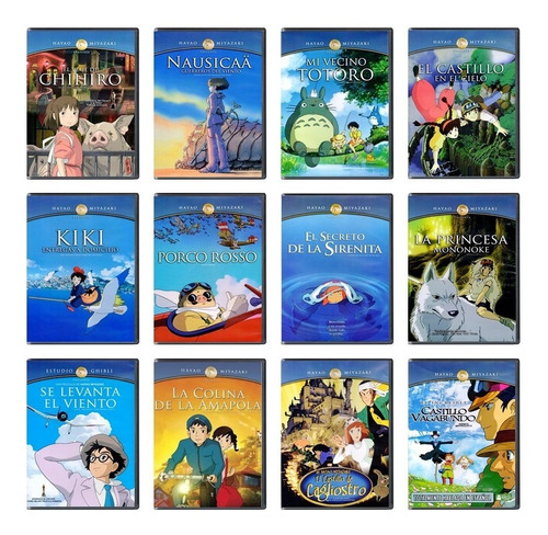 Studio Ghibli Hayao Miyazaki Paquete Con 12 Peliculas Dvd