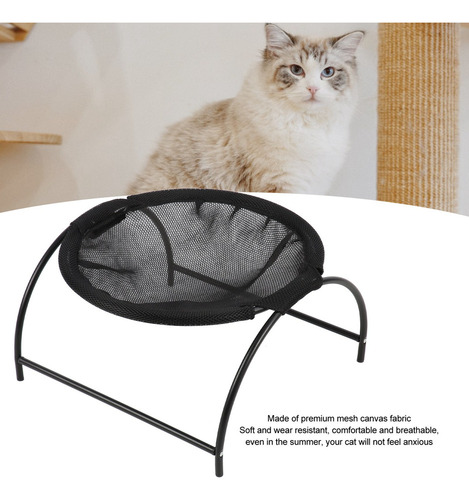 Para Hamaca For Gatos, De Acero Inoxidable, De Lona,