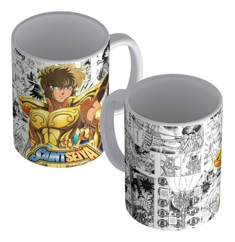 Taza Polimero Plastico Caballeros Del Zodiaco Aioria Leo