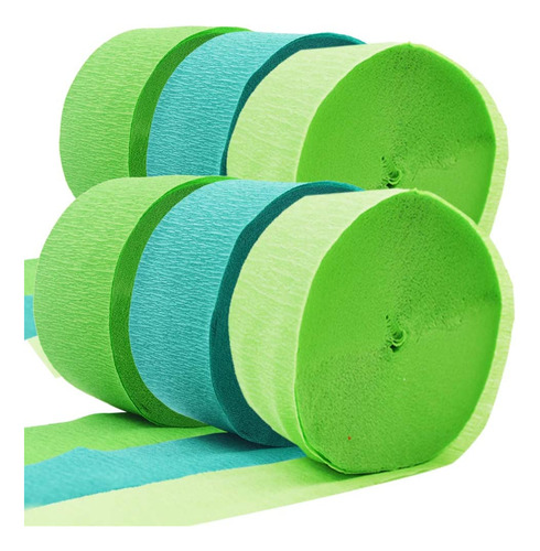 Bllalalab Rollos De Papel Crepé Verde De Verano Para Colgar