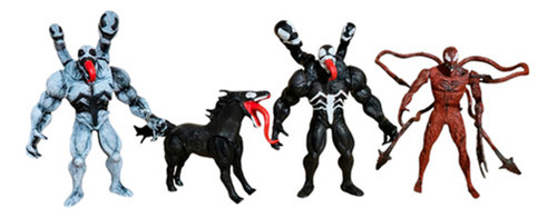 Spider Man Set Figuras Venom Carnage Antivenom Set 4 Pzs