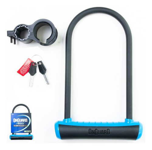 Candado Tipo U 8153 Onguard Neon 23cmx11.5cm Bici Azul Color Azul