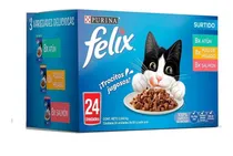 Comprar Alimento Húmedo Para Gato Purina Felix Surtido 24 Pzas 85gms