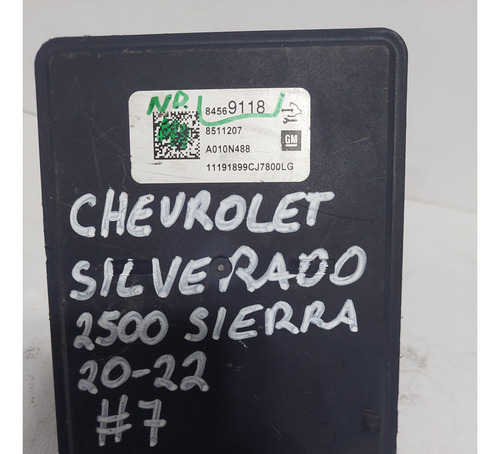 Modulo Abs Silverado 2500 Sierra 2020 2021 2022 #7 84745176 (Usado)