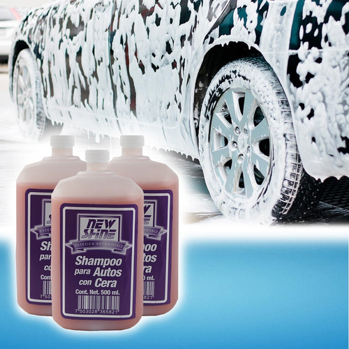 Shampoo Líquido Para Autos Con Cera New Shine 500 Ml