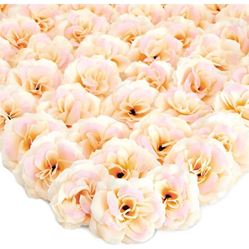 Pack De 50 Rosas Artificiales Color Champán, Rosas De ...