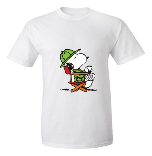 Remera Unisex Sublimada Snoopy Tomando Te Solo Lindo