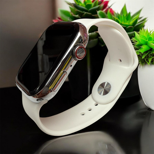 Smart Watch Series 10 Deportivo 4gb Rom 46mm Plateado Mesh Blanco Plateado