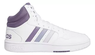 Tenis adidas Mujer Dama Casual Blanco Hoops 3.0 Mid