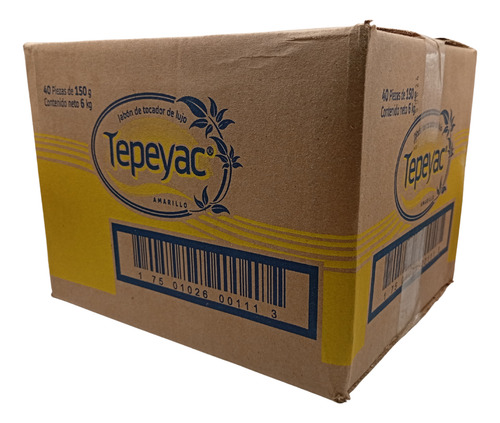 Caja Jabón Tepeyac Amarillo Con 40 Piezas De 150g